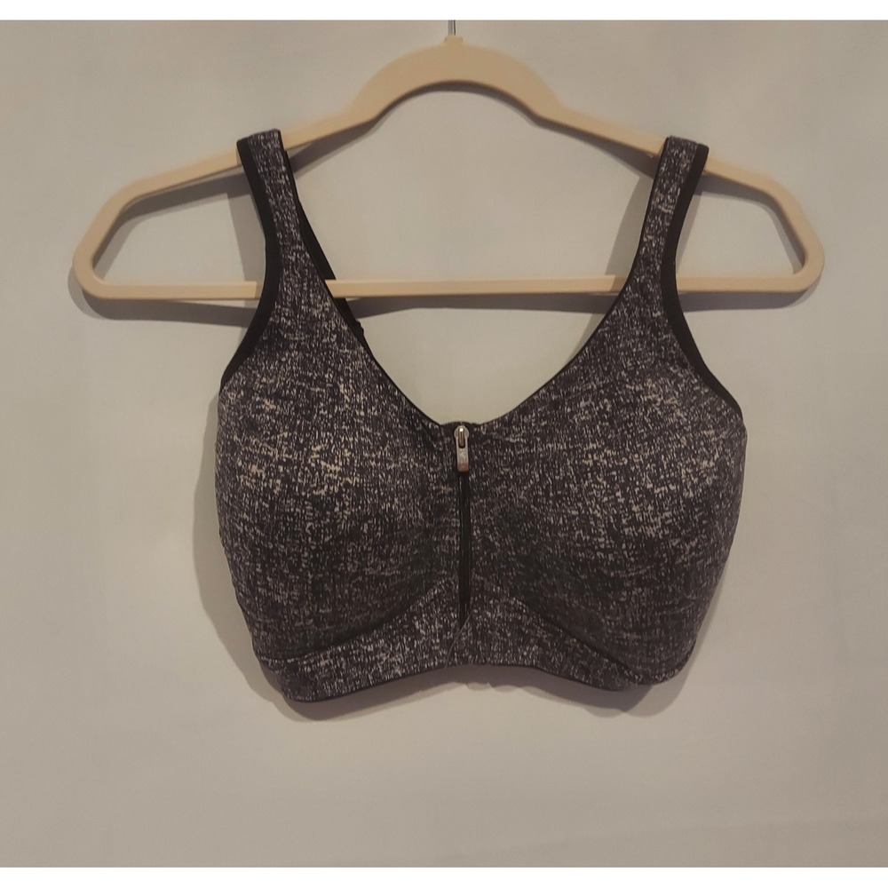 VSX Sport Womens Heathered Black & Gray Changeable Straps Sports Bra Size 34DDD